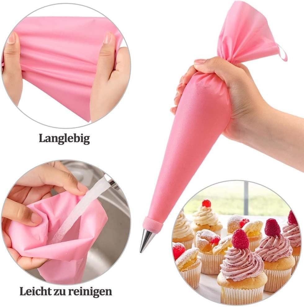 40 Pieces Cake Decorating Piping Set with Icing Nozzles, Compatible with Decorating Bag - Image 3
