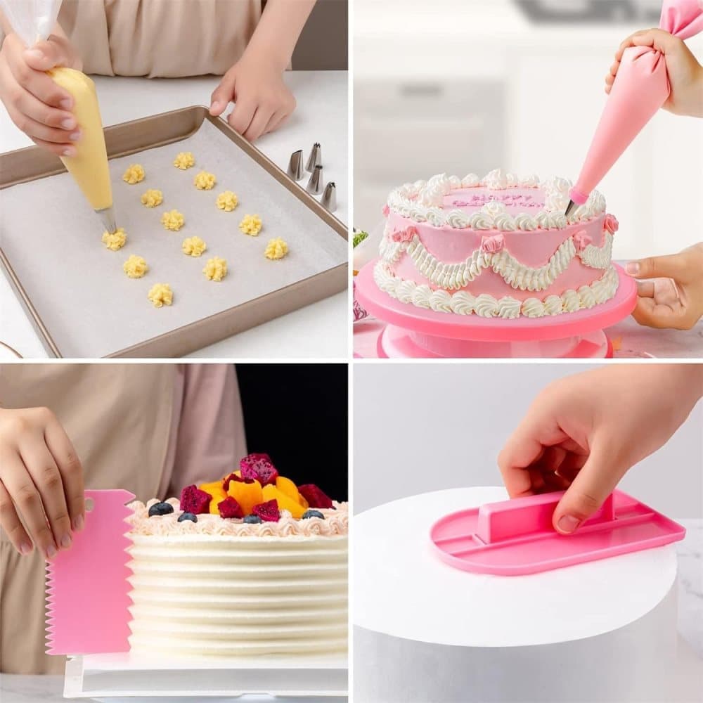 40 Pieces Cake Decorating Piping Set with Icing Nozzles, Compatible with Decorating Bag - Image 6