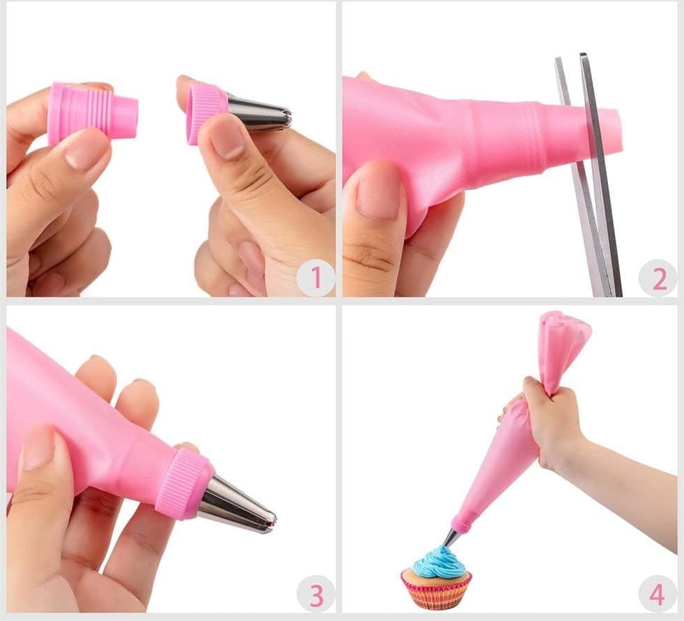 40 Pieces Cake Decorating Piping Set with Icing Nozzles, Compatible with Decorating Bag - Image 8