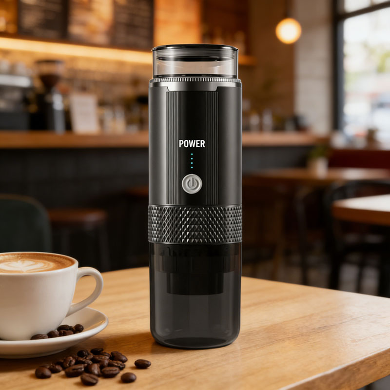 Portable Handheld Coffee Maker, compatible with K Cup Capsules and Ground Coffee, Manually Operated for Camping Travel - Image 1