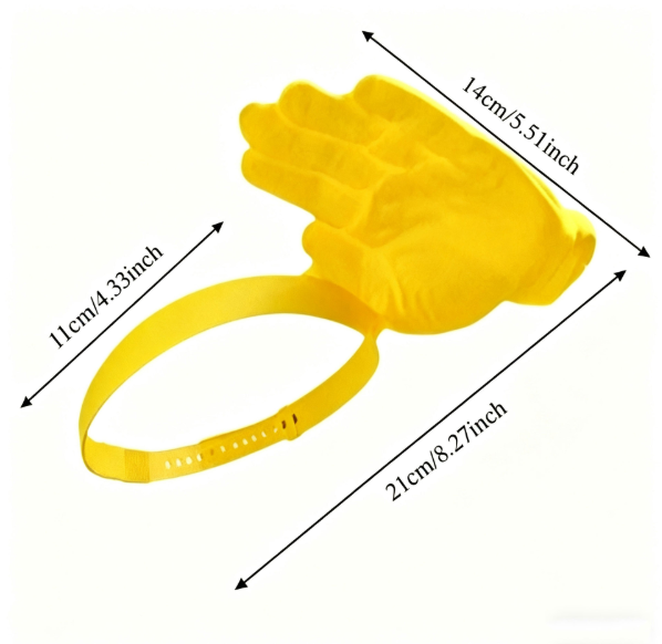 Novelty Hand Shaped Sun Visor Hat, Funny Palm Headband UV Protection Sun Hat, Creative Photo Prop for Women Men, Portable Summer Outdoor Beach Travel Sunshade Headband, One Size Fits All - Image 5