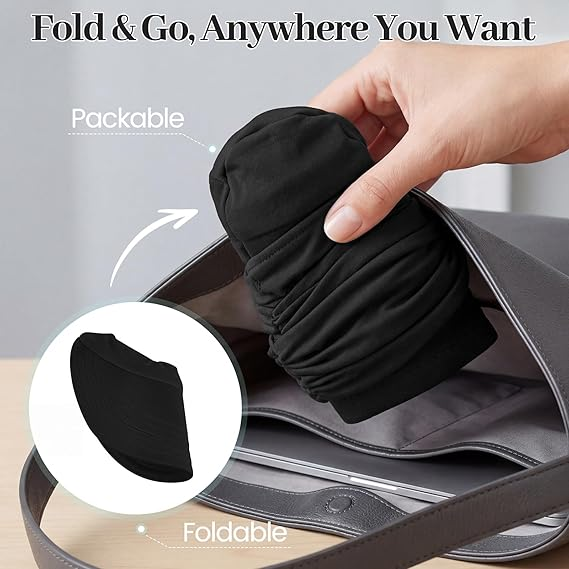 Women's UPF 50+ UV Protection Sun Visor Hat |  That Girl Aesthetic High Ponytail Wide Brim Hat | Birthday Gift for Her Beach Golf Hiking Outdoor Daily Casual WearWhite - Image 3