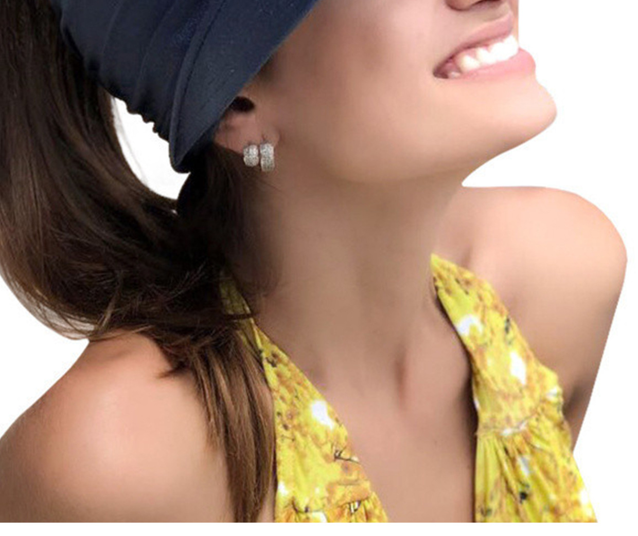 Women's UPF 50+ UV Protection Sun Visor Hat |  That Girl Aesthetic High Ponytail Wide Brim Hat | Birthday Gift for Her Beach Golf Hiking Outdoor Daily Casual WearNavy Blue - Image 1