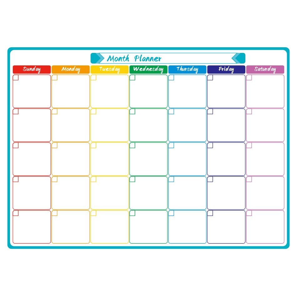 Magnetic Dry Erase Weekly & Monthly Planner Set, Fridge Whiteboard Calendar with 7 Markers & Eraser, Reusable Shopping List Board for Home, Office, Kitchen Organisation - Image 2