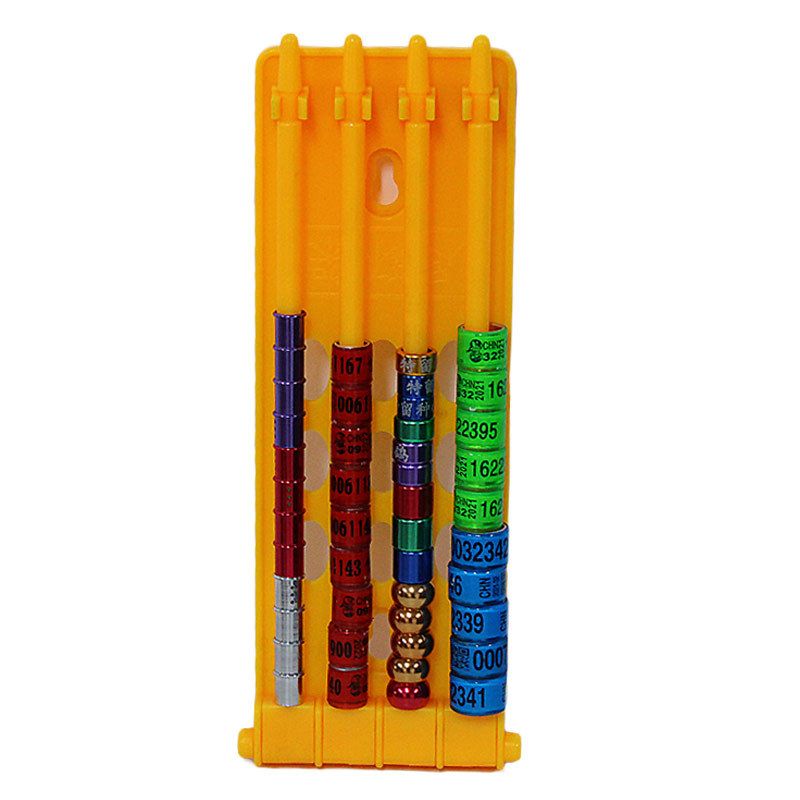 Pigeon Leg Ring Holder (Plastic) Size: 70*195mm Color: Yellow for Pigeons (2pc) - Image 2