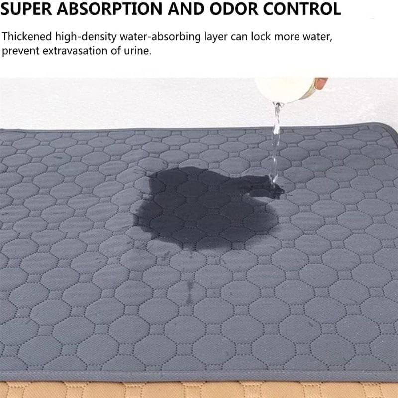 Waterproof Non-slip Washable & Reusable Guinea Pig Mat (Fabric) Size: 600mm*1200mm Color: Grey for Rabbits/Guinea Pigs (1pc) - Image 2
