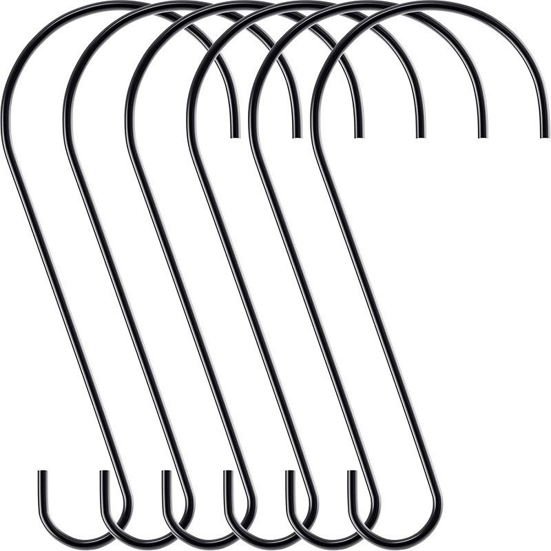 Hanging Multi-functional S Hook (Metal) Size: 305mm Color: Black for Birds (1pc) - Image 1