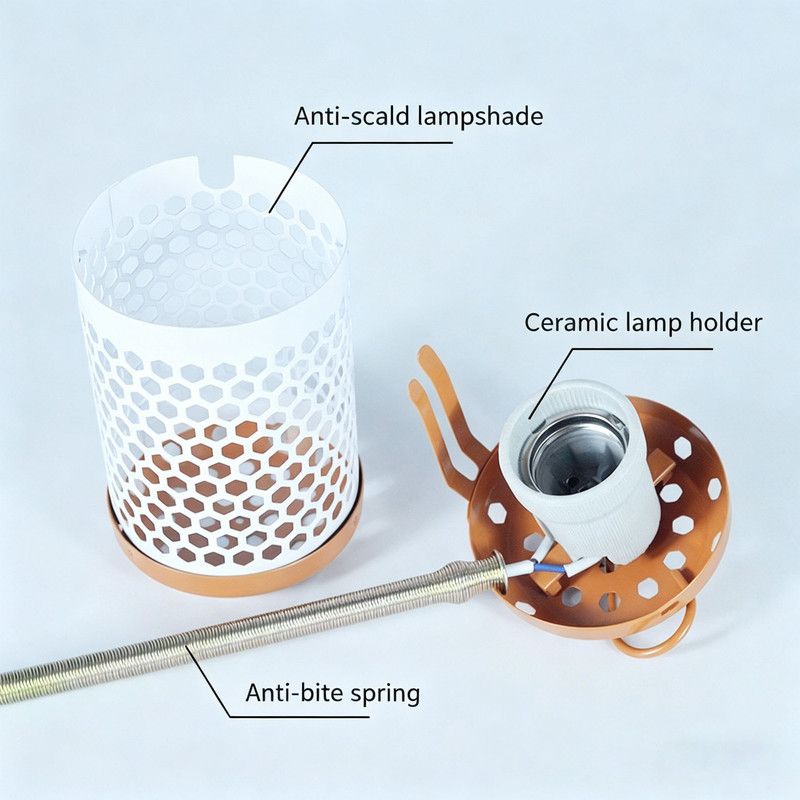 Heated Heating Lamp (ceramics) Size: 60*70mm Color: Black for Parrots (1pc) - Image 2