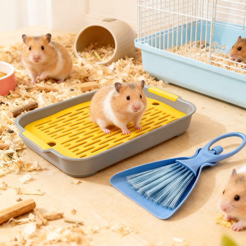 Waste Tray (Plastic) Size: 270mm*185mm*40mm Color: Green for Rabbits/Guinea Pigs (1pc) - Image 3