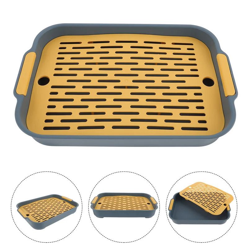 Waste Tray (Plastic) Size: 270mm*185mm*40mm Color: Green for Rabbits/Guinea Pigs (1pc) - Image 4