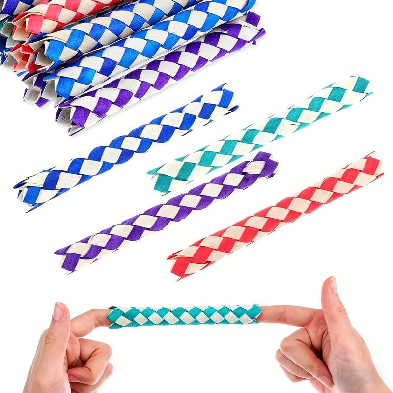 Bird Toy (Palm Leaf/Wood) Size: 150mm Color: Red For Parrots (10pc) - Image 2