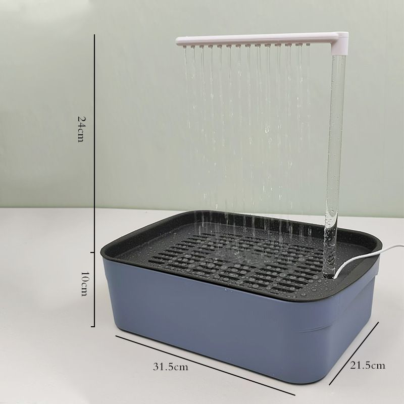 Automatic Bathing Tub (Plastic) Size: 315mm*215mm*340mm Color: Blue for Parrots (1pc) - Image 3