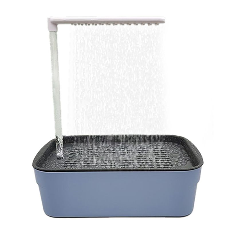 Automatic Bathing Tub (Plastic) Size: 315mm*215mm*340mm Color: Blue for Parrots (1pc) - Image 5