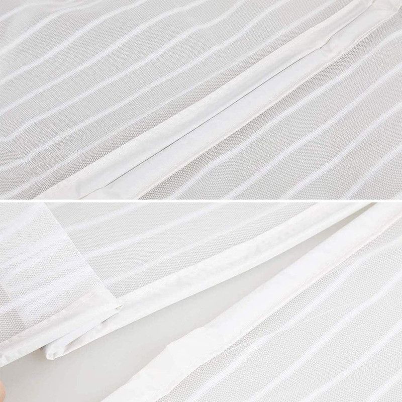 Magnetic Door Screens - 90x210 cm Self-Closing - High-Density Insect Mesh - No Drilling Required - White - Image 4