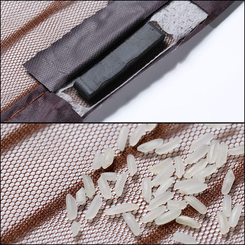 Magnetic Door Screens - 120x210 cm Self-closing - High-Density Insect Screen - No Drilling Required - Brown - Image 4