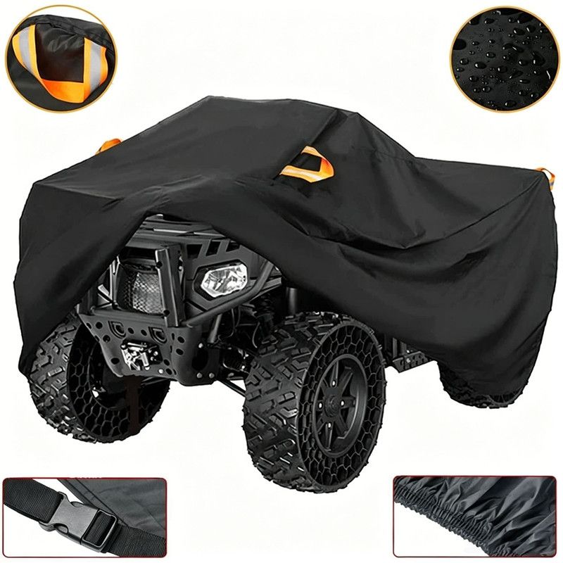 210D ATV Cover - Waterproof and Sunscreen Beach Car Cover, Four-Wheel Off-Road Vehicle Cover(XL（210*120*115CM）) - Image 1