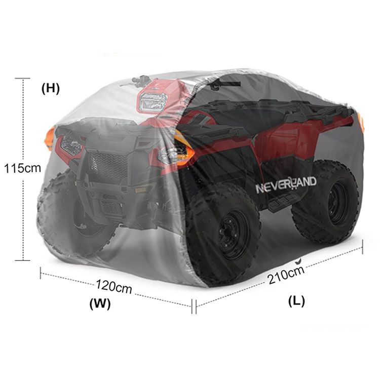 210D ATV Cover - Waterproof and Sunscreen Beach Car Cover, Four-Wheel Off-Road Vehicle Cover(XXXL（256*110*120CM）) - Image 2
