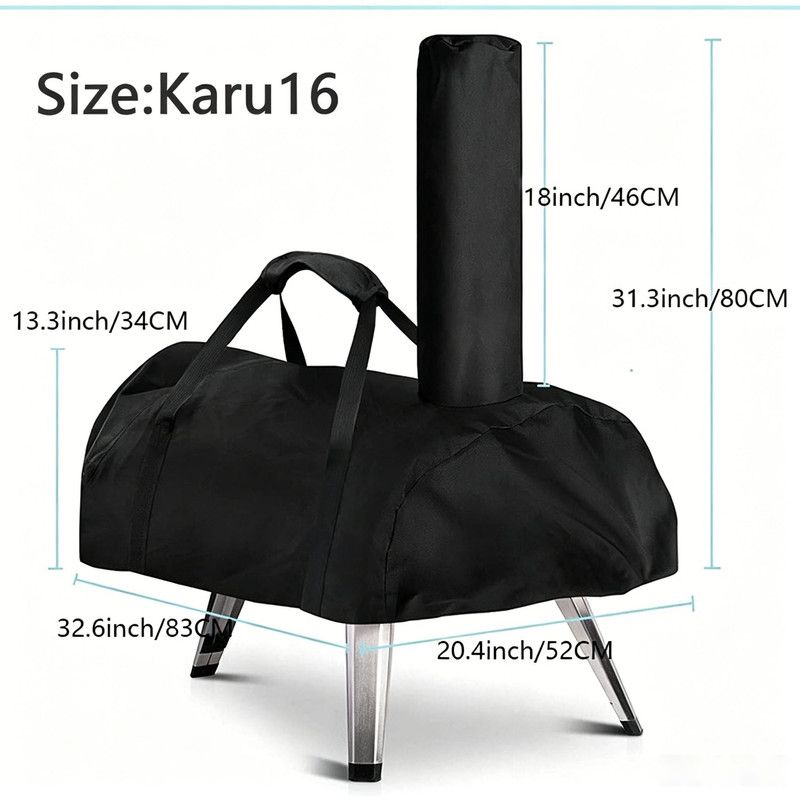Premium 420D Waterproof Pizza Oven Cover with Carry Handles for Ooni Karu 16 Outdoor Pizza Oven - Image 3