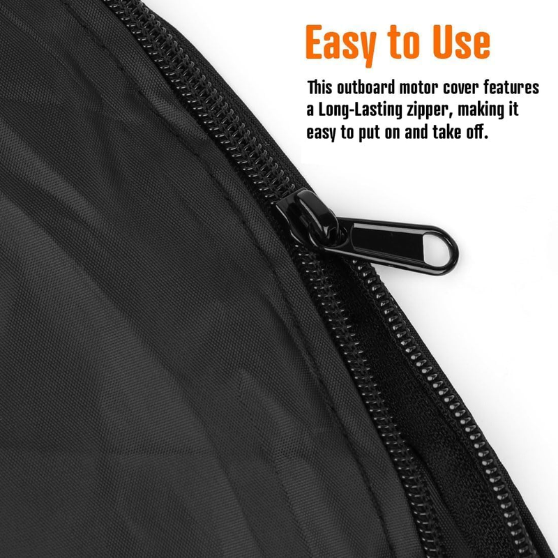 600D Oxford Cloth Outboard Motor Cover, Waterproof UV Resistant Boat Engine Protective Cover for Yacht Fishing Boat（30-60HP） - Image 3