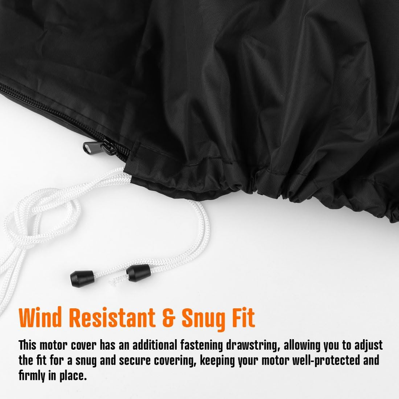 600D Oxford Cloth Outboard Motor Cover, Waterproof UV Resistant Boat Engine Protective Cover for Yacht Fishing Boat（30-60HP） - Image 4