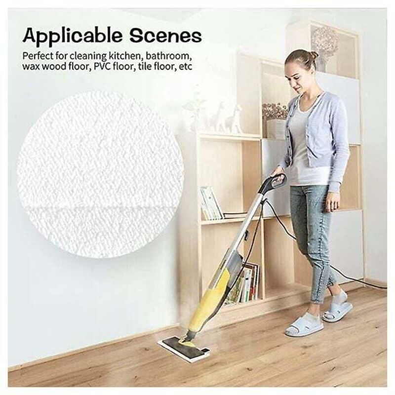 5 Pack Steam Cleaner Mop Wipes, Velcro Pads Compatible with Karcher SC2 SC3 SC4 SC5 - Image 2
