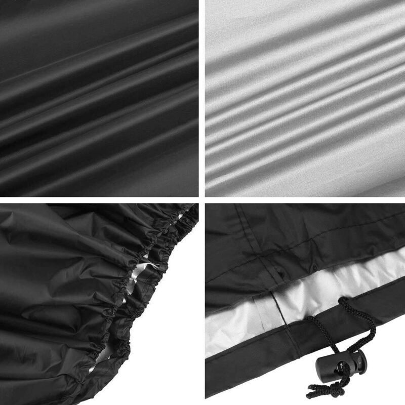 Rectangular Table Cover for Garden Furniture, UV Protection, Black, 150 x 130 x 90 cm - Image 4