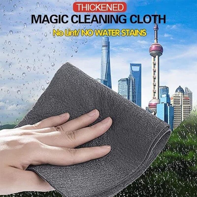15 Pack Magic Cleaning Cloth, Reusable Cleaning Cloths for Windows, Kitchen, Glass and Cars, Black, 7.9 x 11.8 Inch - Image 3