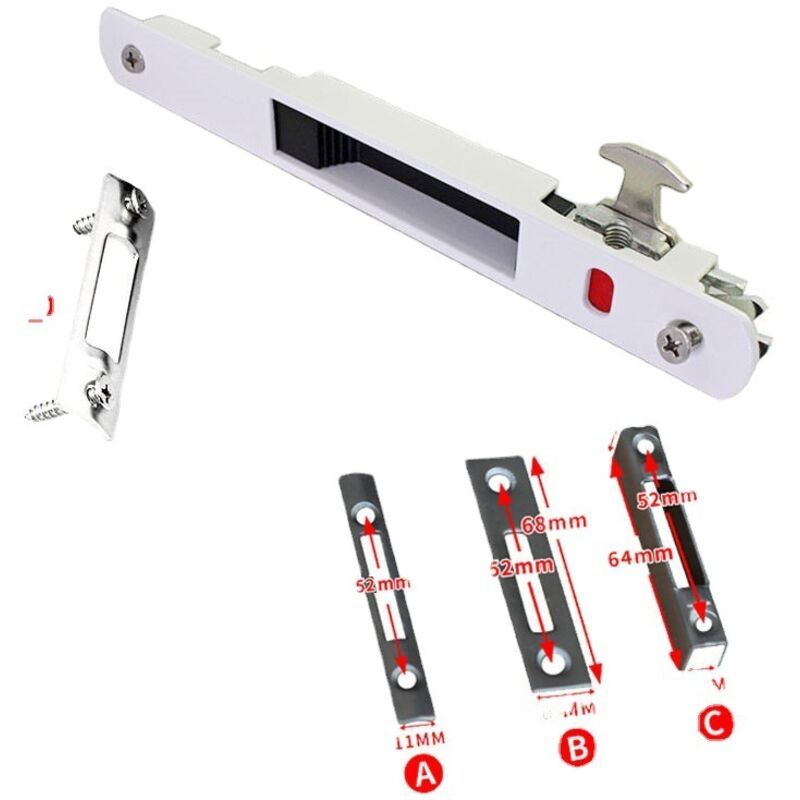 2 Pack Sliding Bay Lock Latch, Single Sided Hook Lock for Sliding Door and Window - Image 4