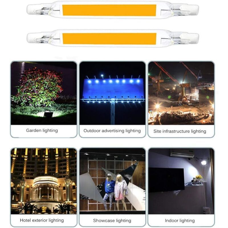 R7S LED Bulb, 78 mm 230V 5W Warm White, Non Dimmable COB Linear Lamp - Image 2