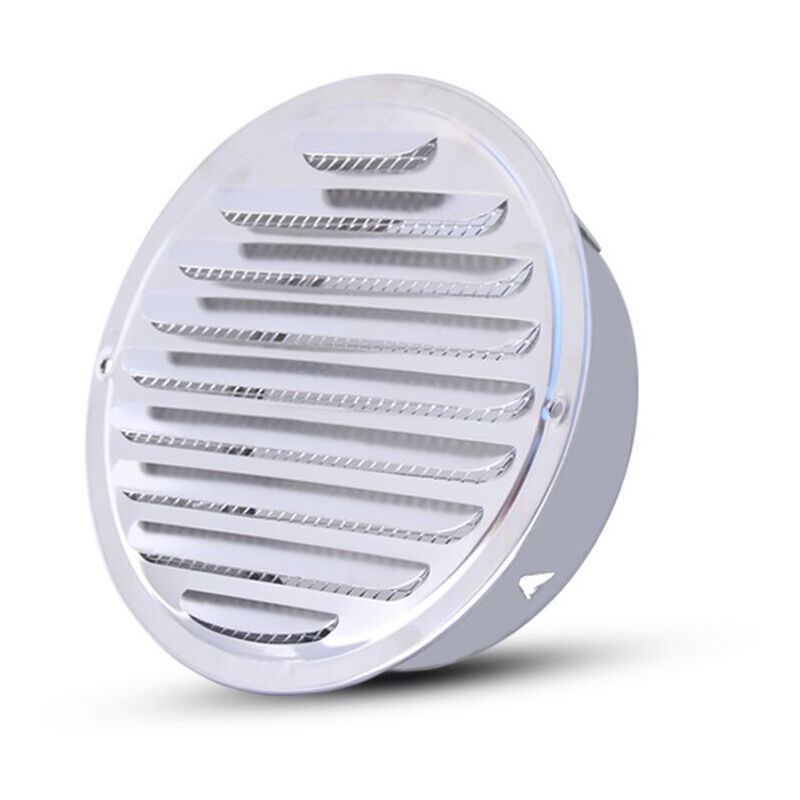 Round Ventilation Grille, Stainless Steel Vent Grille with Net, for 100 mm Opening - Image 1