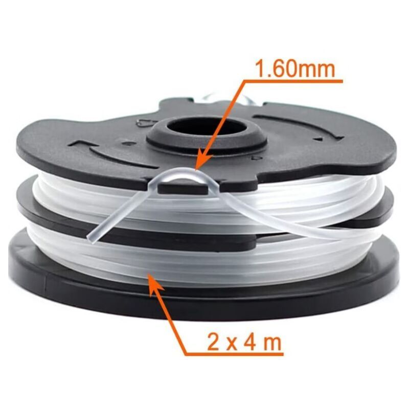 6 Pack Replacement Line Spool Compatible with LIDL Parkside PRTA 20 Li A1 B2 C3 PRT 550 A1 A3 PRT 300 A1, 2 x 4 m, 1.6 mm - Image 2