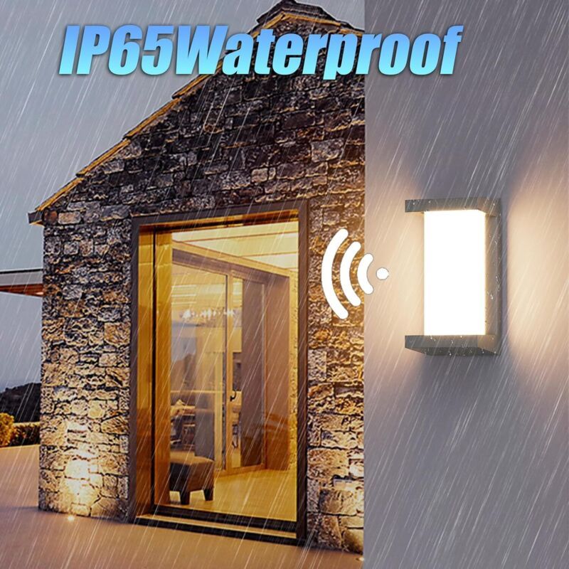 2 Pack Wall Light with Motion Sensor, LED 18W 3000K 1200 Lumens, IP65 Waterproof - Image 2