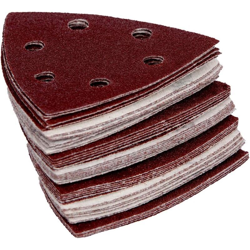 120 Pack Delta Sanding Triangles, 6 Hole Sandpaper, Grit 40 60 80 120 180 240, 90 x 90 x 90 mm - Image 3