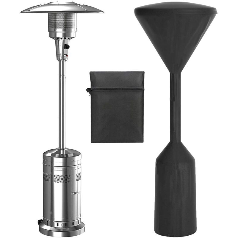 Gas Patio Heater Cover, Water Resistant Parasol Heater Cover, Black, 241 x 86 x 47 cm - Image 1