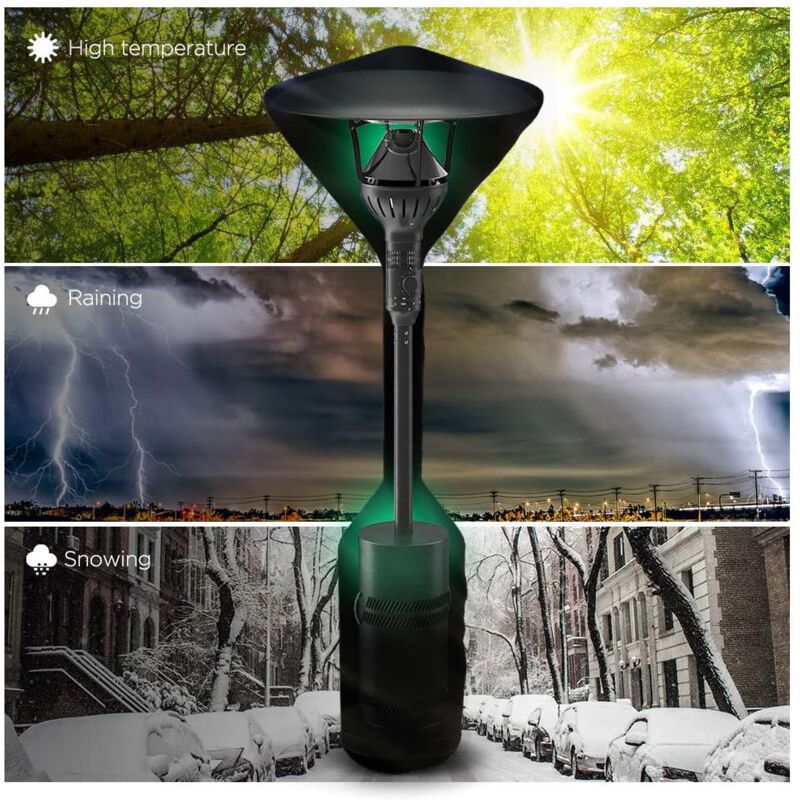 Gas Patio Heater Cover, Water Resistant Parasol Heater Cover, Black, 241 x 86 x 47 cm - Image 2
