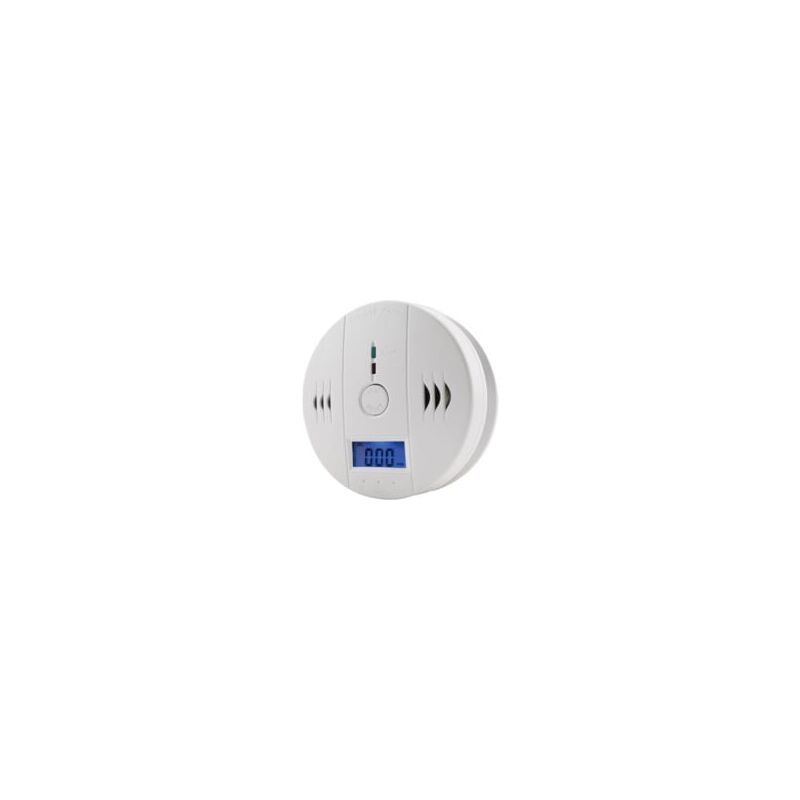 Smoke and Carbon Monoxide Detector Alarm, CO Sensor with LCD Display and Memory Function, Battery Operated - Image 1