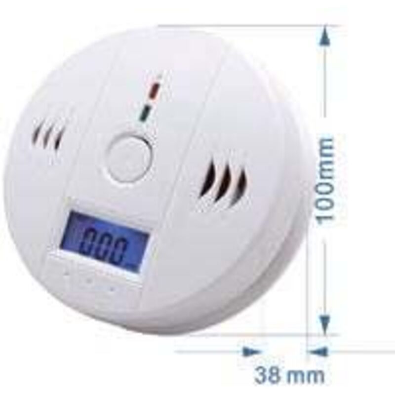 Smoke and Carbon Monoxide Detector Alarm, CO Sensor with LCD Display and Memory Function, Battery Operated - Image 2