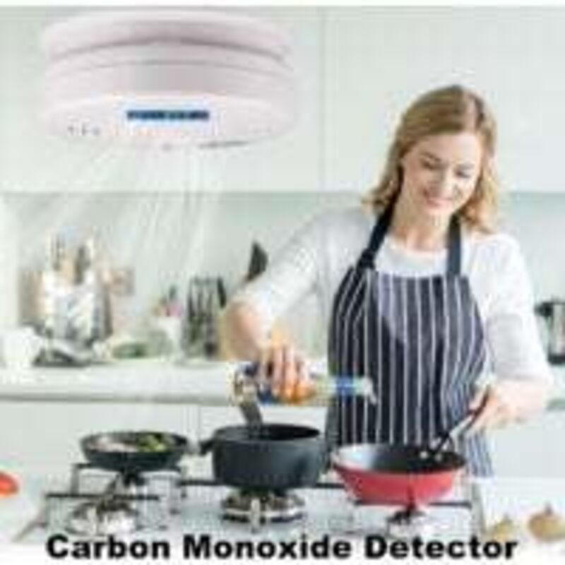 Smoke and Carbon Monoxide Detector Alarm, CO Sensor with LCD Display and Memory Function, Battery Operated - Image 4