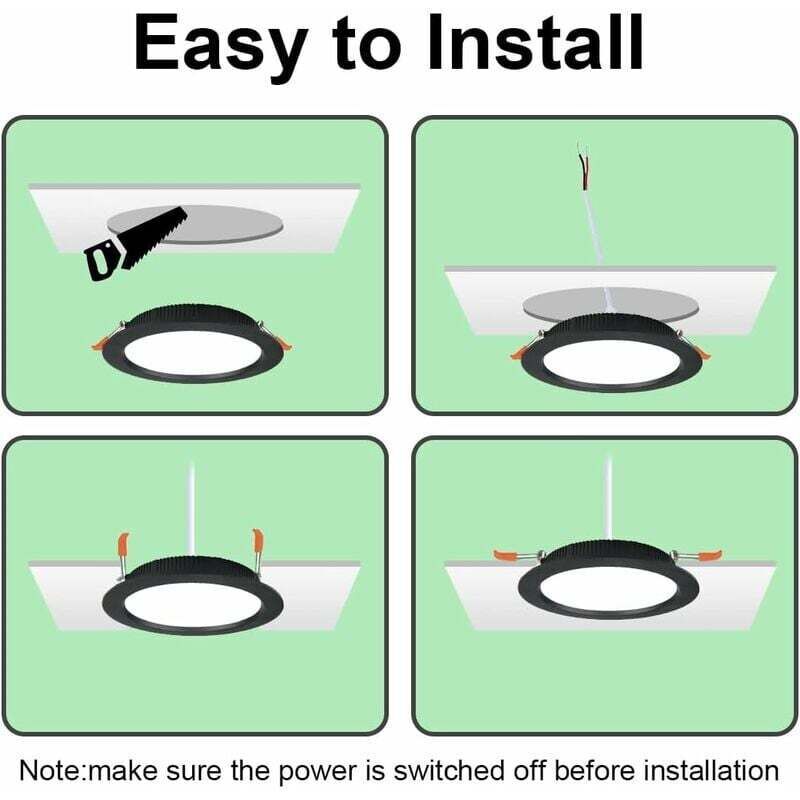 10 Pack Recessed LED Spotlight, 7W 3000K Warm White, IP44, AC 220 to 240V, Cutout 7 to 8.5 cm - Image 4