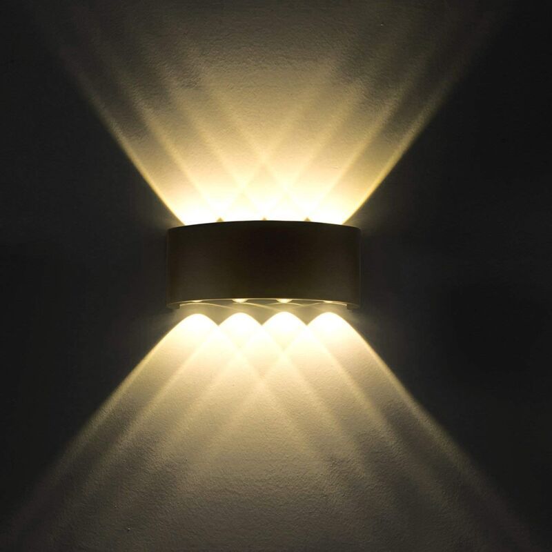 Wall Lamp, LED 8W IP65 Waterproof Aluminum Up Down Light, Warm White - Image 1