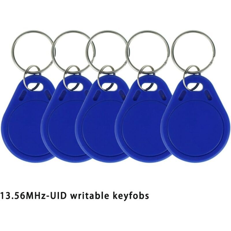 10 Pack RFID NFC Smart Key Tag, 13.56 MHz MF Classic 1K IC S50 Read Only, Blue - Image 4