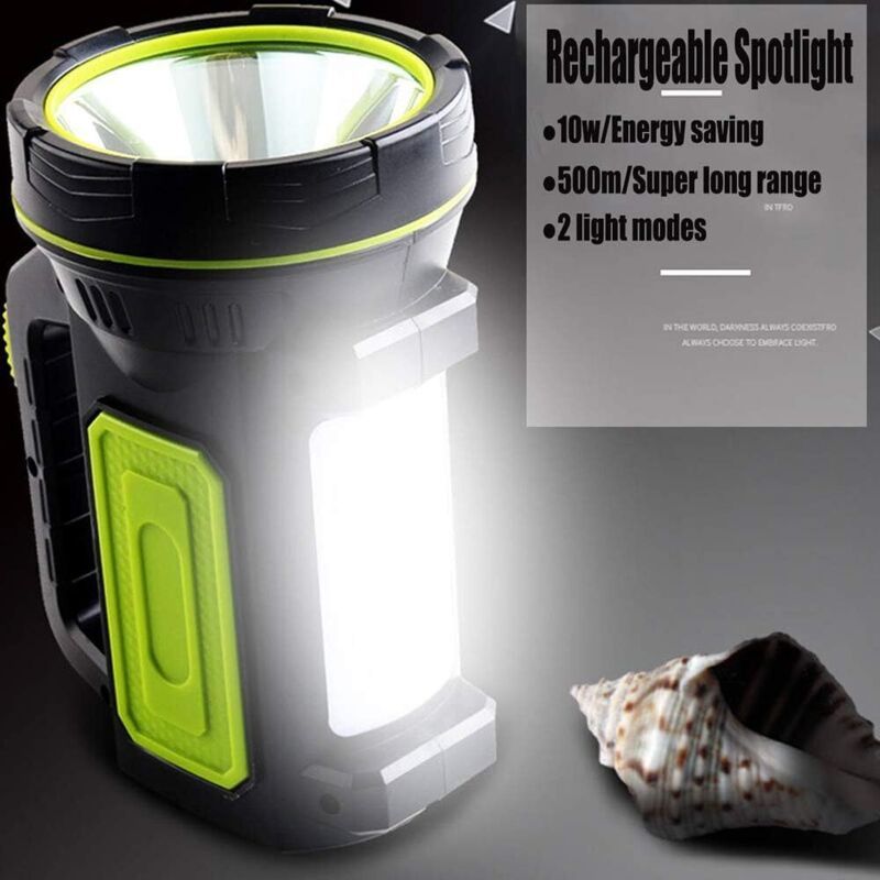 USB Rechargeable LED Flashlight with Side Light, Waterproof Emergency Torch - Image 3