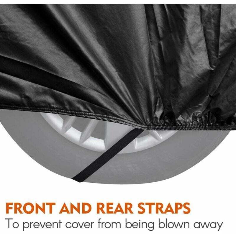 Outdoor Car Cover, Breathable Anti UV Dust and Snow Resistant, Black, 4.8 x 1.8 x 1.5 m - Image 2