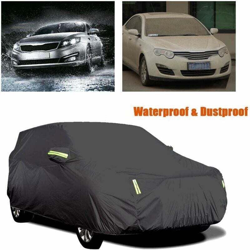 Outdoor Car Cover, Breathable Anti UV Dust and Snow Resistant, Black, 4.8 x 1.8 x 1.5 m - Image 3