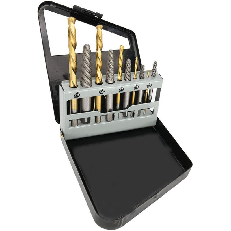 10 Pack Left Hand Screw Extractor and Drill Bit Set, Cobalt Countersink for Drill - Image 2