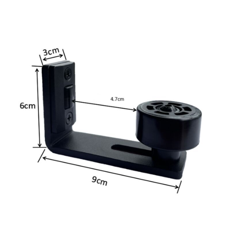 Sliding Door Floor Guide, Adjustable Black Bottom Guide for Sliding Wooden Door - Image 4