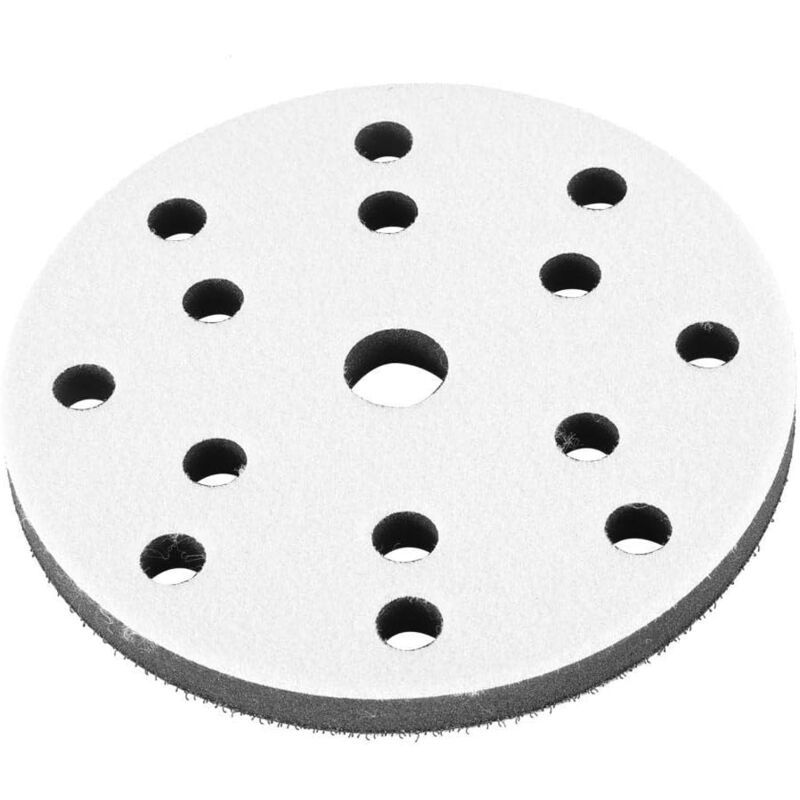 10 Pack Soft Sanding Pad, 15 Hole Soft Sponge Interface Pad, Diameter 150 mm - Image 1