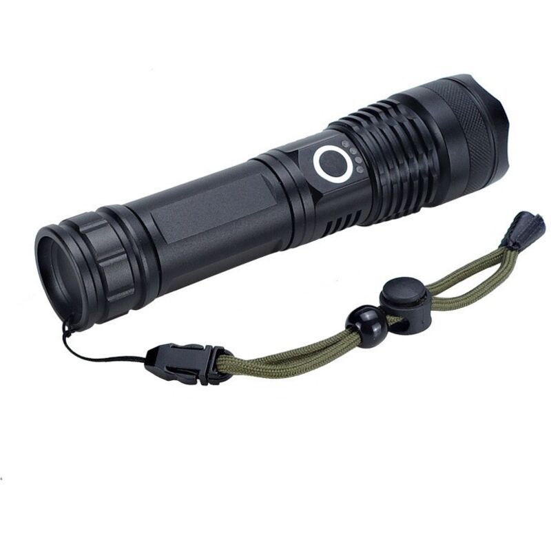 LED Flashlight, 5000 Lumens USB Rechargeable Tactical Torch, 5 Modes, Zoomable, Waterproof, 18650 Battery Included - Image 3