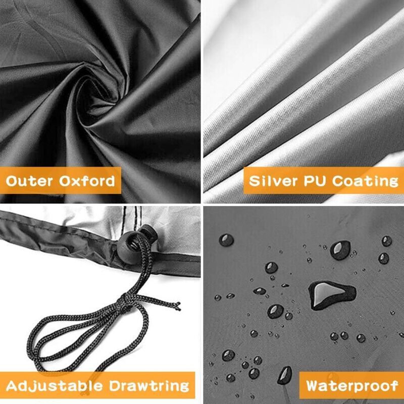 Barbecue Cover for Barbecue and Smoker, Black, 58 x 78 cm - Image 3