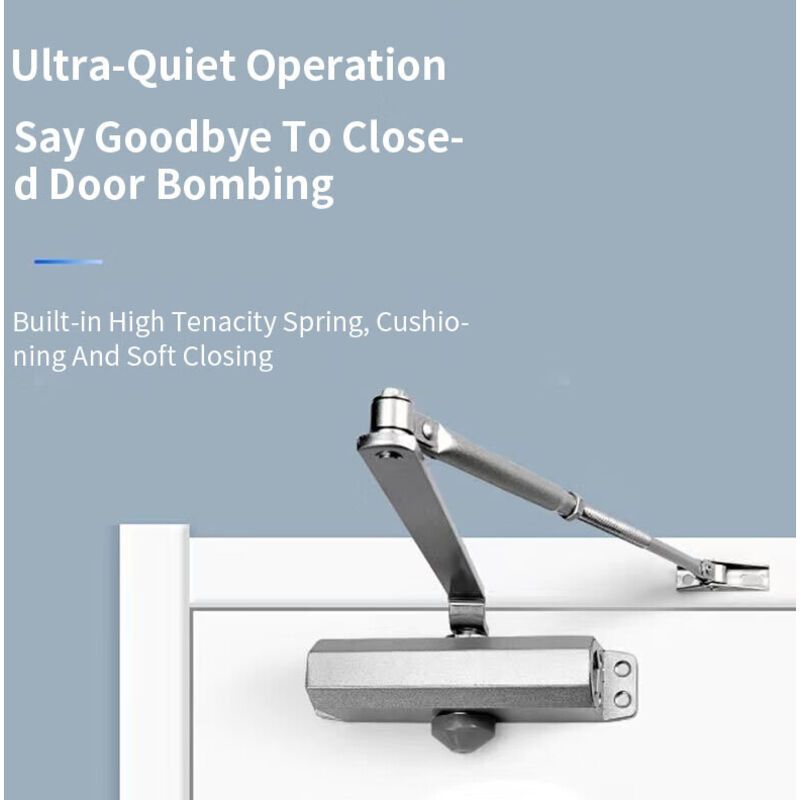 1 Piece Hydraulic Automatic Door Closer with Rotating Arm, for 45 to 85 kg Doors - Image 3